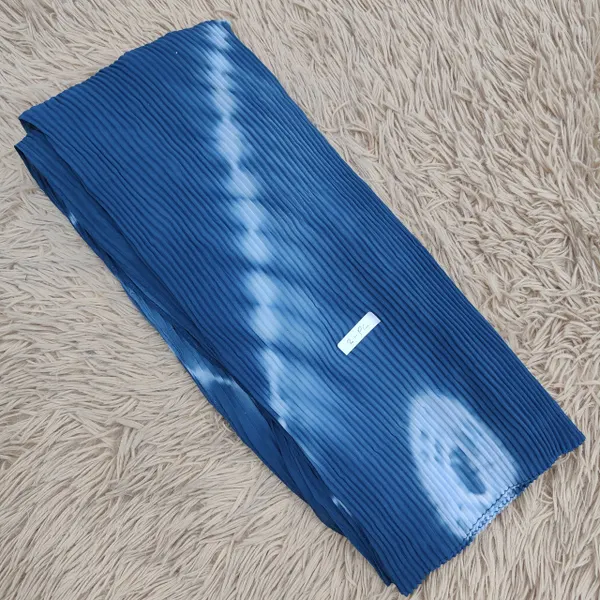 Big Size Ruffled Chiffon Bandhage Printed Hijab | HJ15